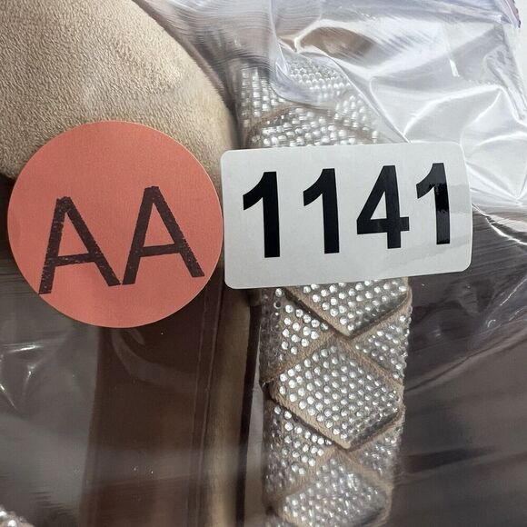 Nine West luxury fresah Shoes West Greet Womens Rhinestone High Heels cream 10M - Picture 8 of 8